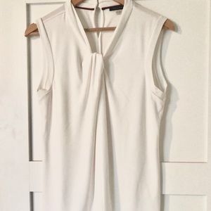 Tommy Hilfiger Twist-neck Ivory Blouse - Large